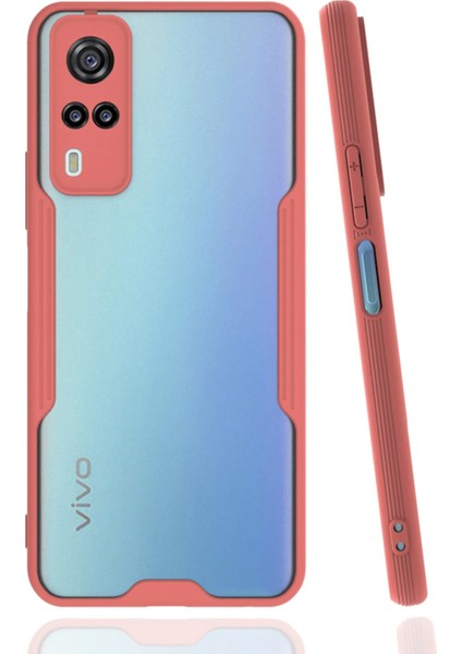 Vivo Y53S Kılıf Platin Silikon - Pembe Bstmy