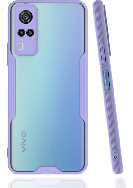 Vivo Y53S Kılıf Platin Silikon - Lila Bstmy