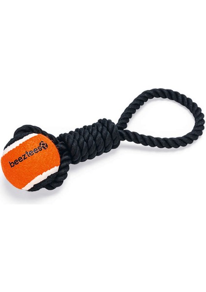Köpek Oyuncağı, Diş Ipi Tutamaçlı Tenis Topu, Siyah, 30X7X6,3CM, 135GR Bstmy