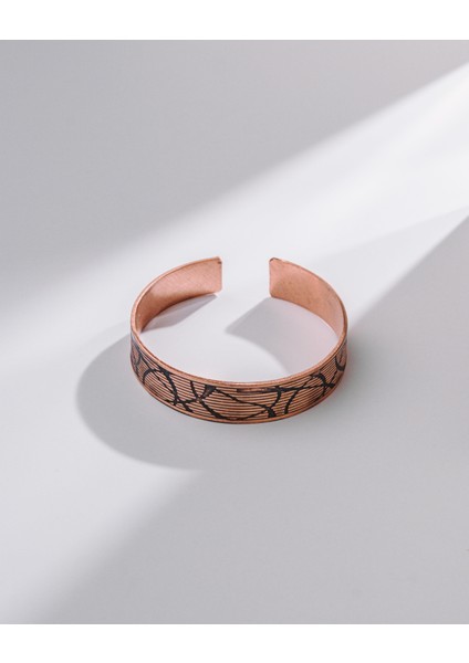 Gölgeli Hatlar Bakır Bilezik