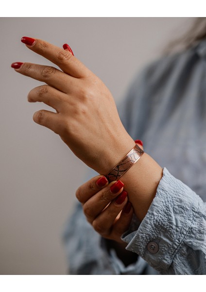 Gölgeli Hatlar Bakır Bilezik modelleri