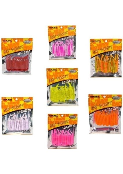 Sf Fast Worm 5.1cm Lrf Silikon Yem