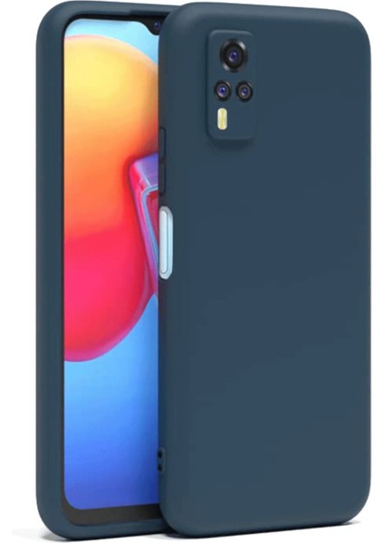 Vivo Y53S Kılıf Nano Içi Kadife Silikon - Lacivert Bstmy