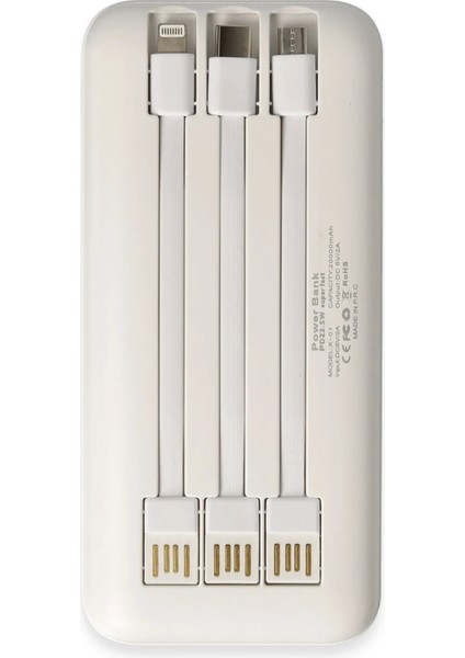 X01 20.000 Mah Powerbank - Beyaz Bstmy