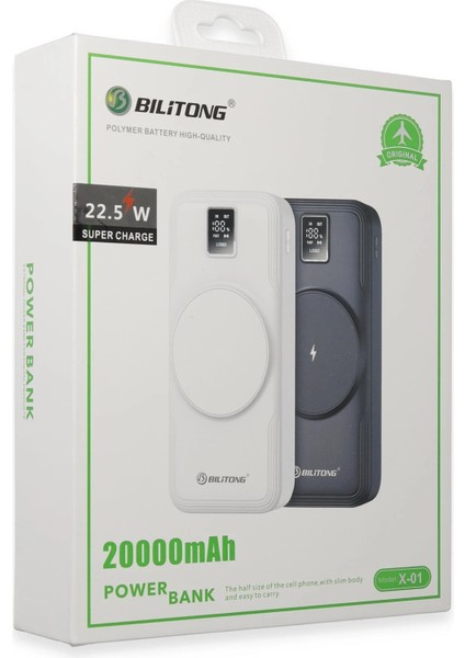X01 20.000 Mah Powerbank - Beyaz Bstmy