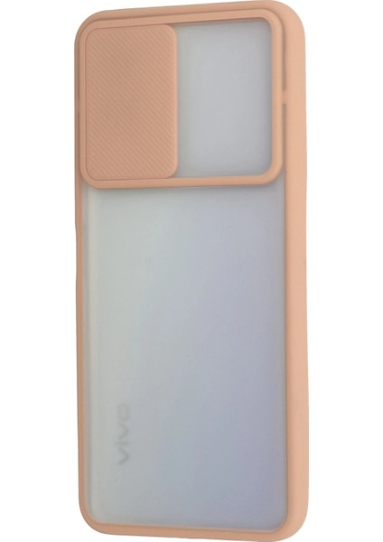 Vivo Y53S Kılıf Palm Buzlu Kamera Sürgülü Silikon - Pembe Bstmy modelleri