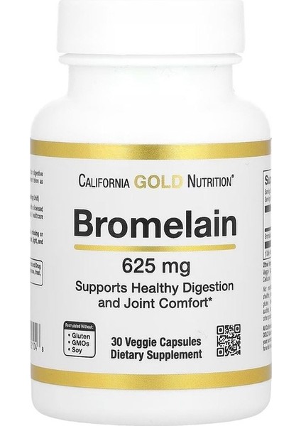 Bromelain 625 Mg 30 Kapsül
