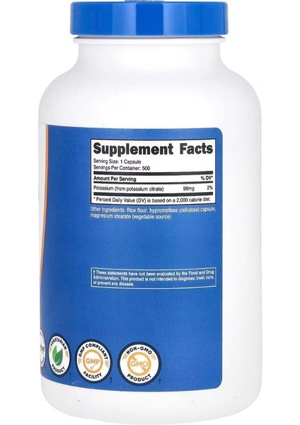 Potas Sitrate 99 mg 500 Kapsül fiyatları