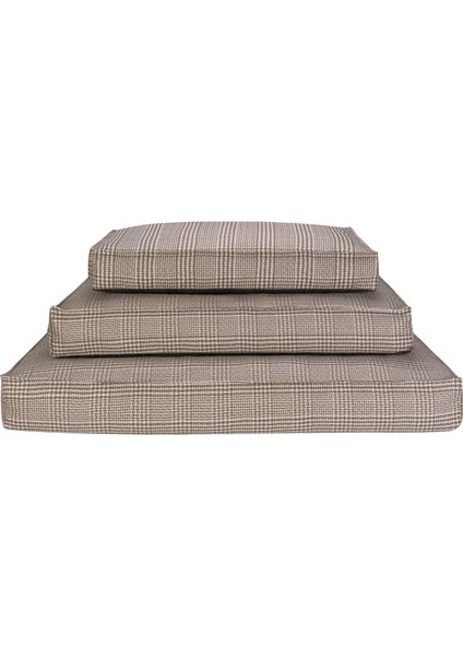 Lima Varius Bej Kareli Köpek Yatağı M 60X90CM Bstmy