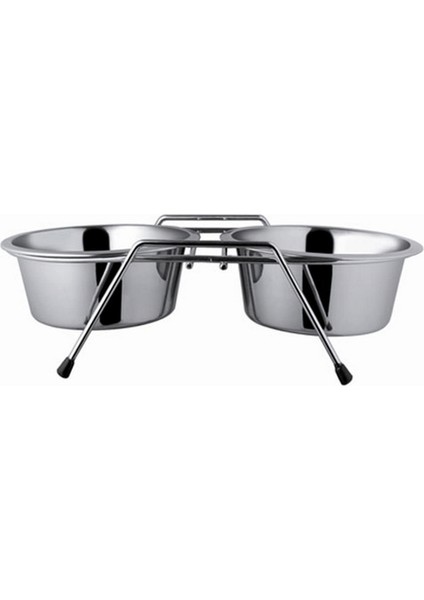 DDWF2BCP 3qt Ayaklı Ikili Metal Mama Kabı Ø25 cm Bstmy