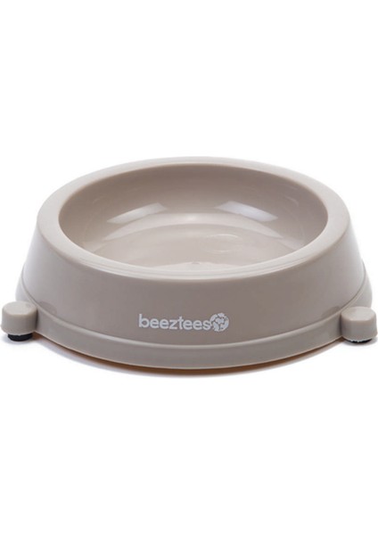 Kedi Mama Su Kabı, Kaymaz, Plastik, Bej 17CM Bstmy