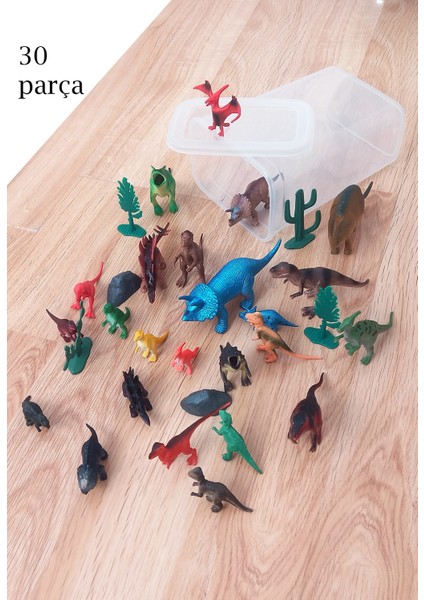 30 Parça Oyuncak Dinozorlar Figürleri Dinazorlar Dünyası (Kutulu)