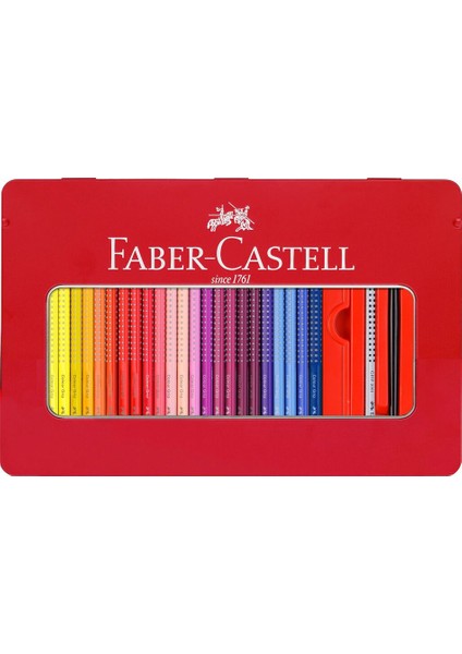 Grip Boya Kalemi Tin 48'li, Ergonomik Gövde, Metal Kutulu