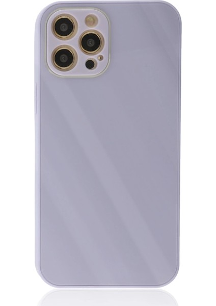 Iphone 12 Pro Kılıf Glass Kapak - Lila Bstmy