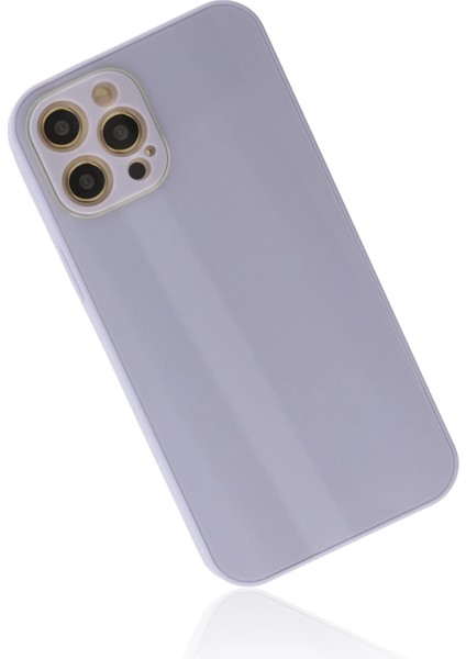 Iphone 12 Pro Kılıf Glass Kapak - Lila Bstmy