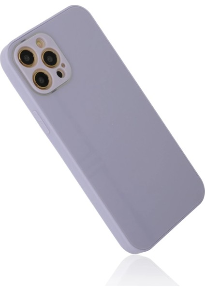 Iphone 12 Pro Kılıf Glass Kapak - Lila Bstmy