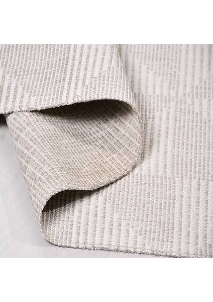 Evora EP09 Bej Sisal Yıkanabilir Silinebilir Tozmaz Salon Antre Mutfak Halı Yolluk Kilim