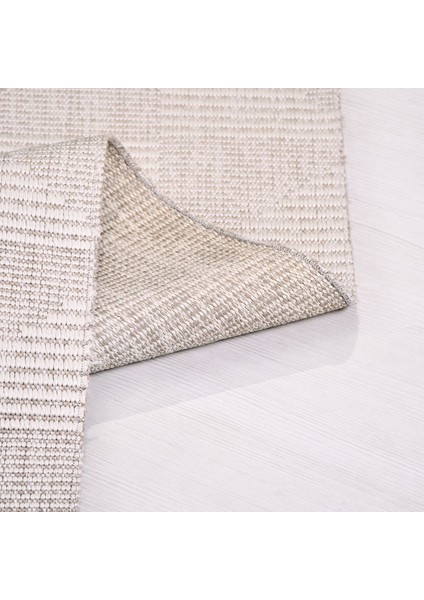 Evora EP09 Bej Sisal Yıkanabilir Silinebilir Tozmaz Salon Antre Mutfak Halı Yolluk Kilim