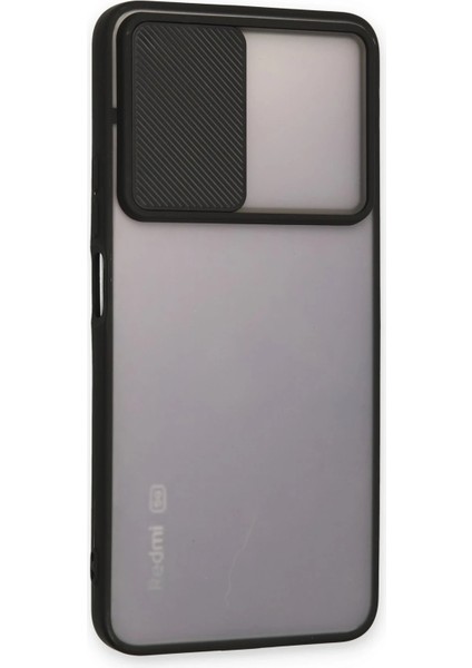 Xiaomi Redmi Note 11T Kılıf Palm Buzlu Kamera Sürgülü Silikon - Siyah Bstmy