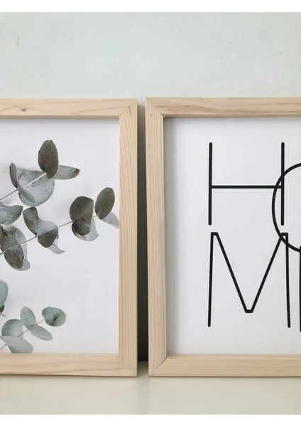 Doğal Ahşap Kenarlı Home Duvar Dekoru Salon Oturma Yatak Çocuk Odası Için Tablo Seti