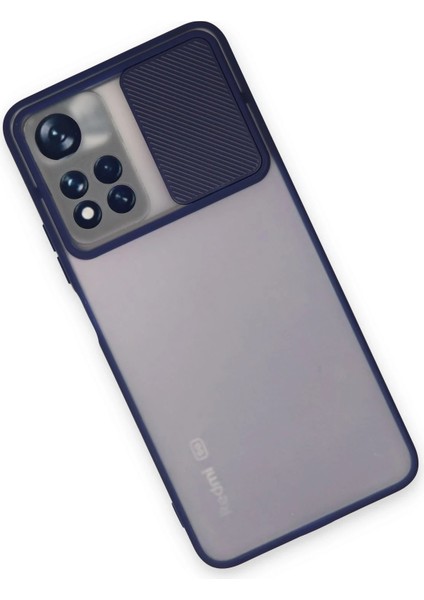 Xiaomi Redmi Note 11 Pro Plus 5g Kılıf Palm Buzlu Kamera Sürgülü Silikon - Lacivert Bstmy