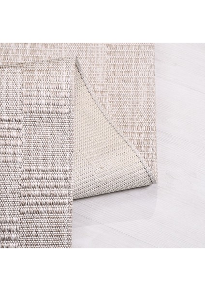 Evora EP07 Bej Sisal Yıkanabilir Silinebilir Tozmaz Salon Antre Mutfak Halı Yolluk Kilim