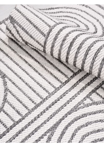 Evora EP03 Gri Sisal Yıkanabilir Silinebilir Tozmaz Salon Antre Mutfak Halı Yolluk Kilim