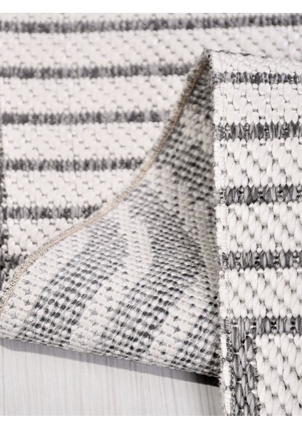 Evora EP03 Gri Sisal Yıkanabilir Silinebilir Tozmaz Salon Antre Mutfak Halı Yolluk Kilim