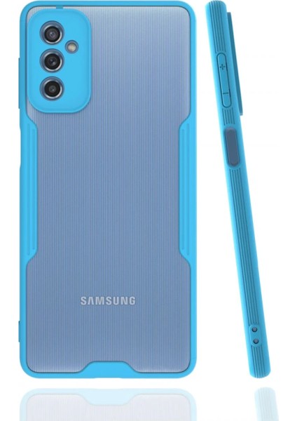 Samsung Galaxy M52 5g Kılıf Platin Silikon - Mavi Bstmy