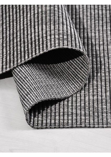 Evora EP04 Antrasit Sisal Yıkanabilir Silinebilir Tozmaz Salon Antre Mutfak Halı Yolluk Kilim