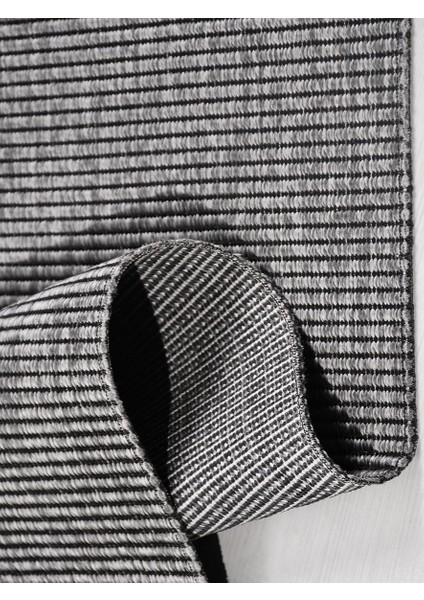 Evora EP04 Antrasit Sisal Yıkanabilir Silinebilir Tozmaz Salon Antre Mutfak Halı Yolluk Kilim