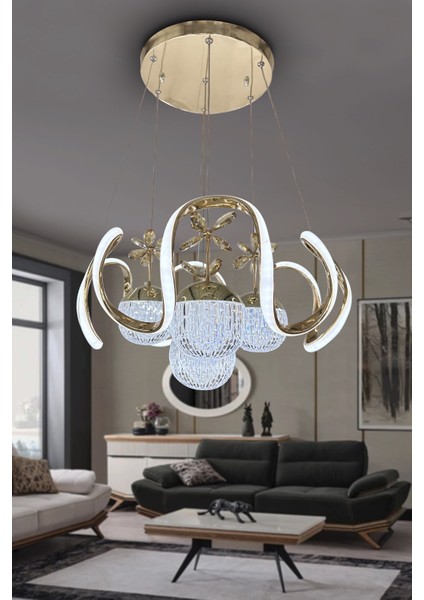 Arya Kristal Cam 4 Top LED Avize - fırsatları