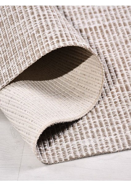 Evora EP05 Bej Sisal Yıkanabilir Silinebilir Tozmaz Salon Antre Mutfak Halı Yolluk Kilim