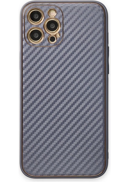 Iphone 12 Pro Max Kılıf Coco Karbon Silikon - Gri Bstmy
