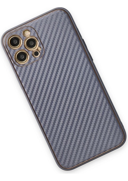 Iphone 12 Pro Max Kılıf Coco Karbon Silikon - Gri Bstmy
