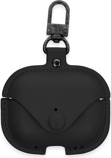 Airpods Pro 2 (2.nesil) Çanta Deri Kılıf - Siyah Bstmy