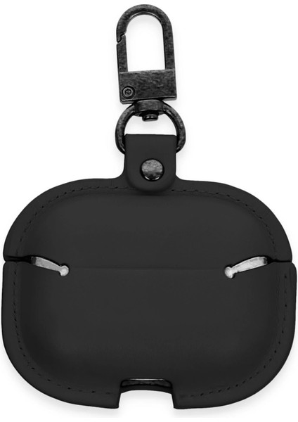 Airpods Pro 2 (2.nesil) Çanta Deri Kılıf - Siyah Bstmy