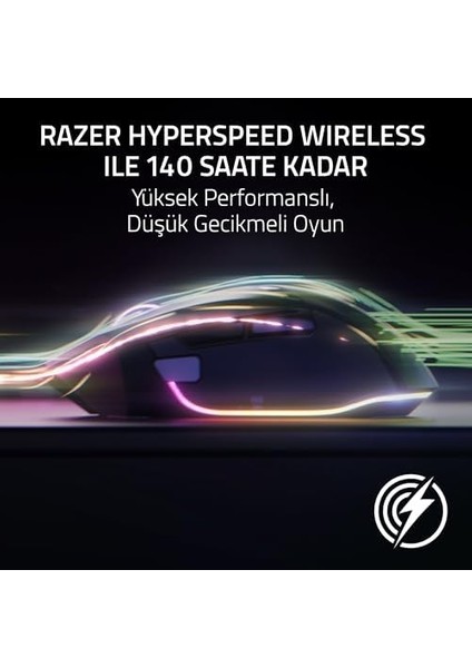 Basilisk V3 Pro 35K - Chroma Rgb ile Tamamen Özelleştirilebilir Kablosuz Ergonomik Oyun Mouse'u - 35K Optik Sensör (Yapılandırılabilir Tekerleği, 13 Özelleştirilebilir Kontrol) Siyah