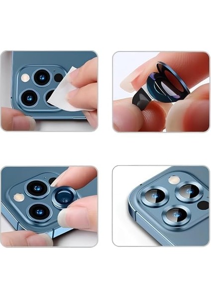 Görüntü Kalitesi Bozmayan Kamera Lens Koruyucu Safir (Sapphire) (Gümüş, S24 Fe)