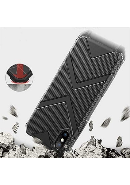 iPhone X/xs Uyumlu Köşe Korumalı Airbag Darbeye Karşı Dayanıklı Lüks Silikon Kılıf (Mavi, iPhone X/xs)