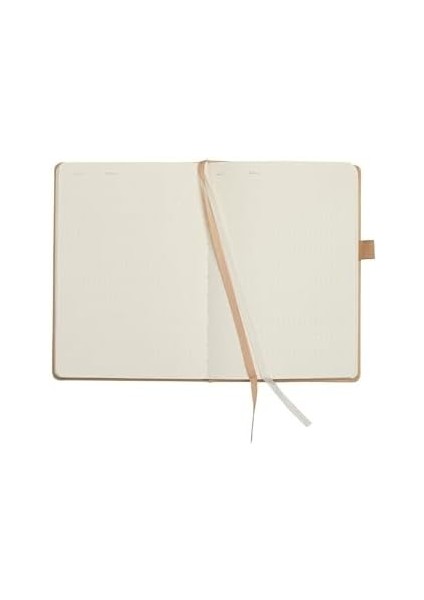 Sert Kapaklı Lastikli Tarihsiz Kalın Yapraklı Noktalı Defter 14X20 cm