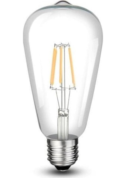 8W/6400K St-64 Uzun Fılament LED Ampul (Beyaz) Cata