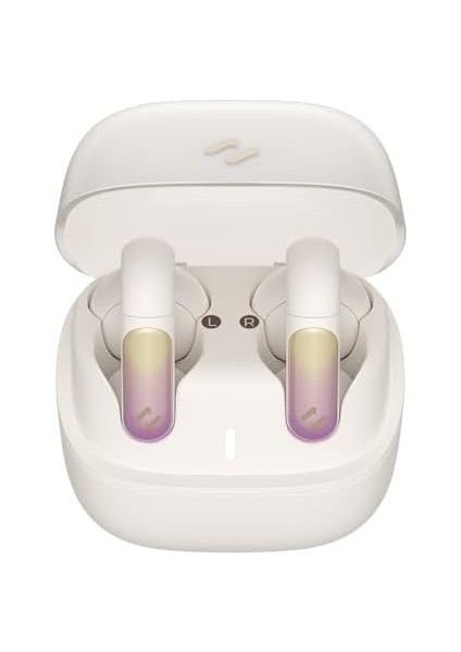Openbuds TW980 Kulak Içi Kulaklık, Bej, Kablosuz Bluetooth Oyun Müzik Kulaklığı, Açık Kulak Klipsi Tasarımı, Sesli Aramalar Için Gürültü Engelleme, 6,5 Saat Pil Ömrü