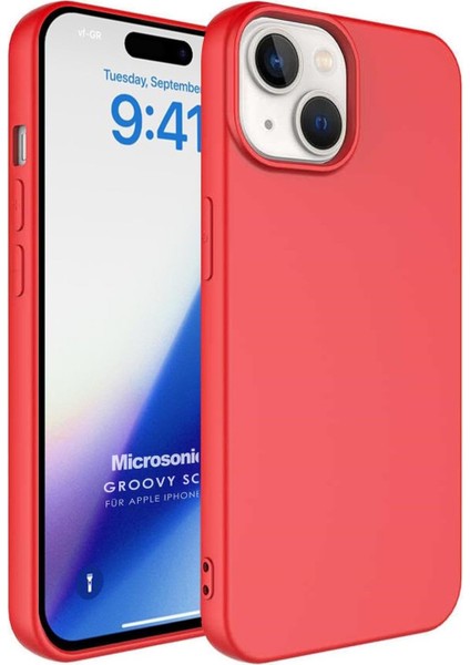 Kılıf Apple iPhone 15 Plus Için Groovy Soft Kırmızı [iphone 15 Plus ile Uyumlu Kılıf - Kırmızı]