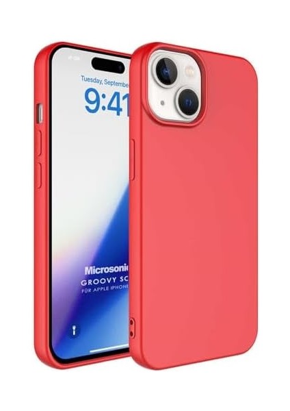 Kılıf Apple iPhone 15 Plus Için Groovy Soft Kırmızı [iphone 15 Plus ile Uyumlu Kılıf - Kırmızı]