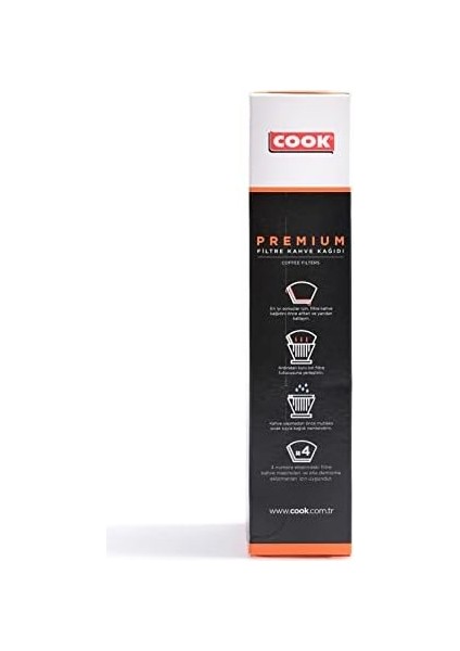 Premium Filtre Kahve Kağıdı - Ebat 4, 80 Adet