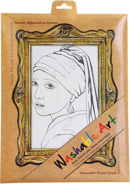 Çocuk Funny Mat Washable Art Johannes Vermeer Girl With A Pearl Earring