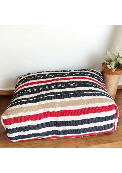 , Yer Minderi, Evcil Hayvan Minderi, Minder, Kilim Minder, Etnik Dokuma Kumaşlı Minder,dikdörtgen Minder, Etnik Yer Minderi,dekoratif Minder,el Yapımı, Handmade, Puf, Puf / Minder