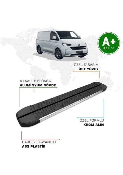 Volkswagen Transporter Yan Basamak Uzun Şasi 2025 Model ve Sonrası S-Line
