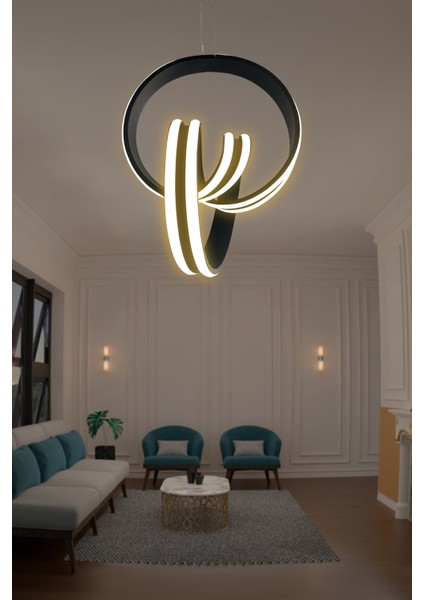 Çift Yönlü Imza Sıra Powerled Oturma Odası LED Avize modelleri